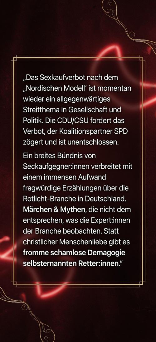 Zitat über Sexkaufverbot nach Nordischem Modell, CDU/CSU vs. SPD, breites Bündnis verbreitet fragwürdige Erzählungen.